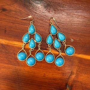Turquoise blue drop earrings